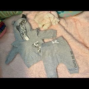Disney Baby 101 Dalmatians Grey Linen Sweatsuit